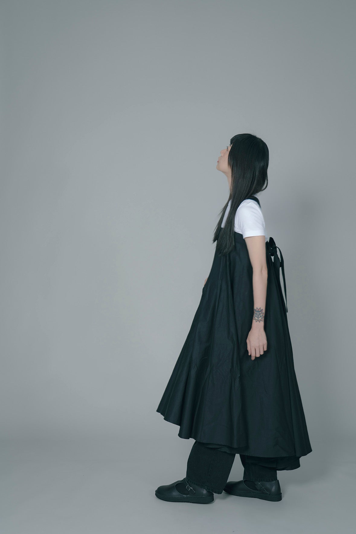 The Drawstring Denim Pants - Black