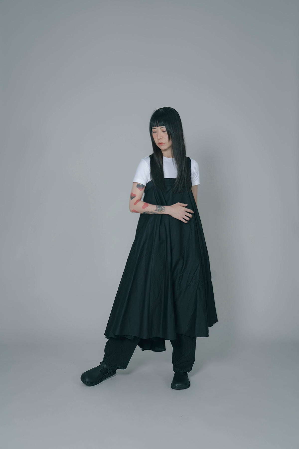 The Drawstring Denim Pants - Black