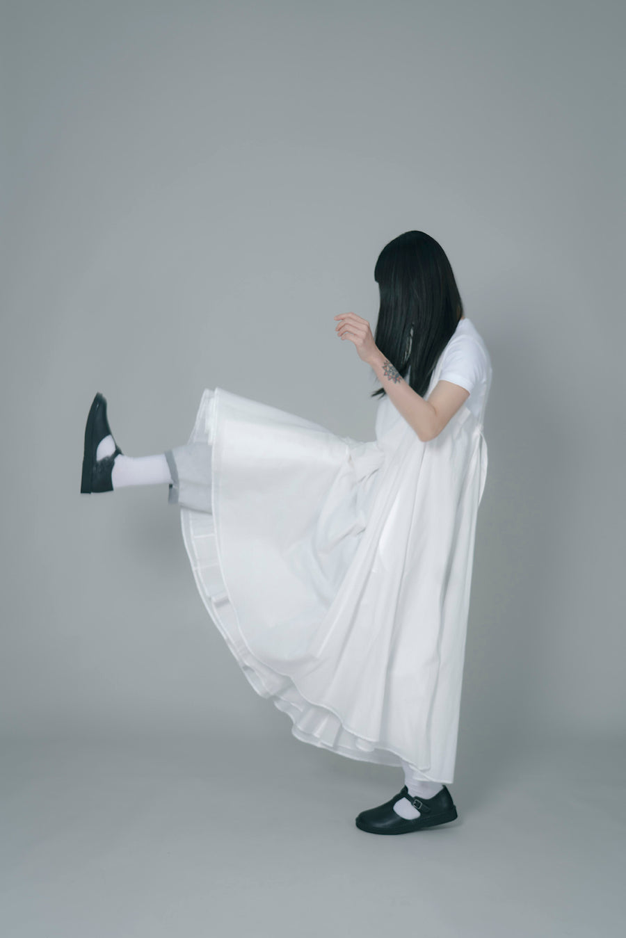 The Suspender Dress - White