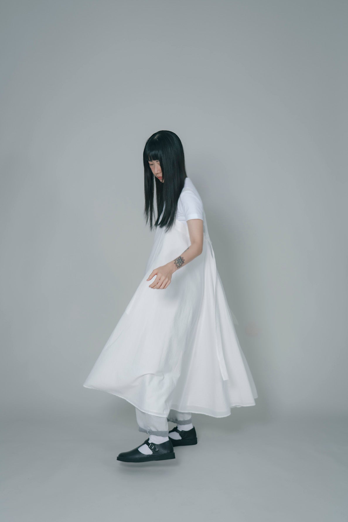 The Drawstring Denim Pants - White