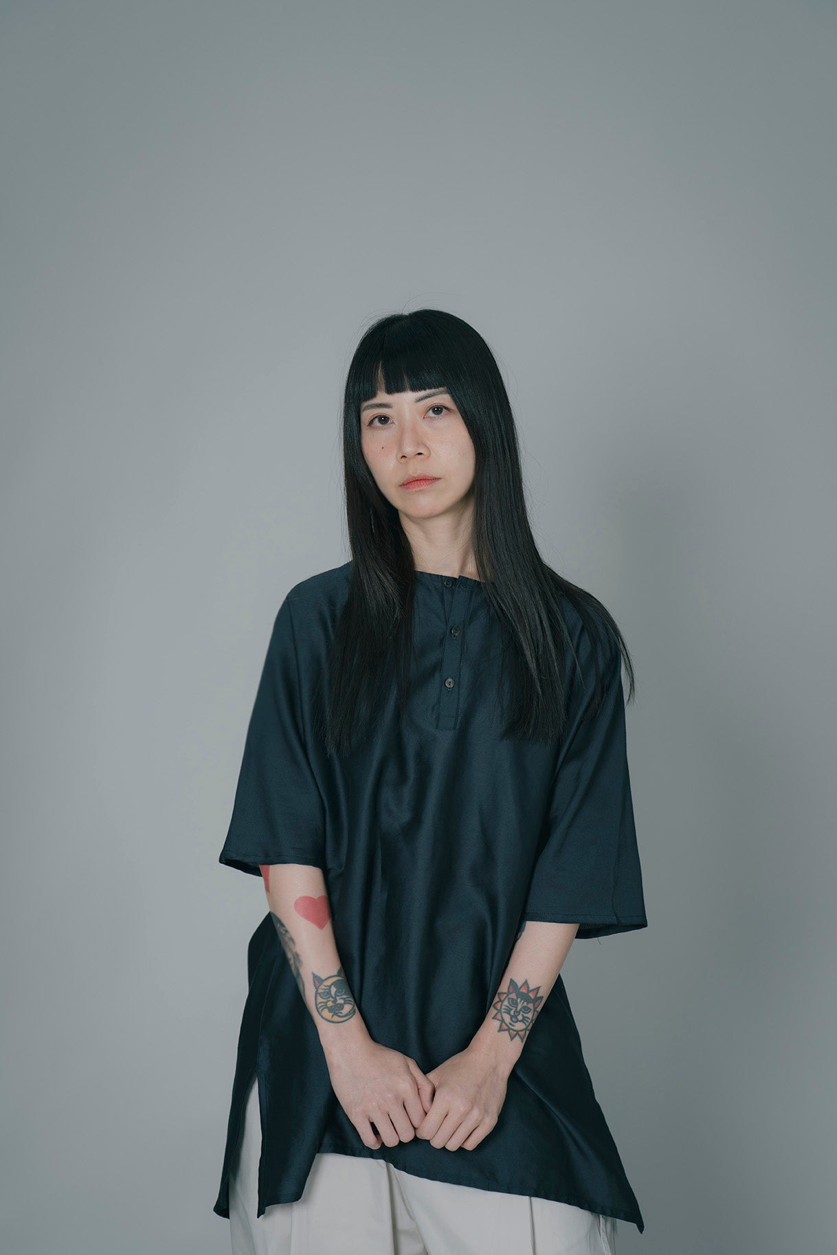 The Satin Top - Ink