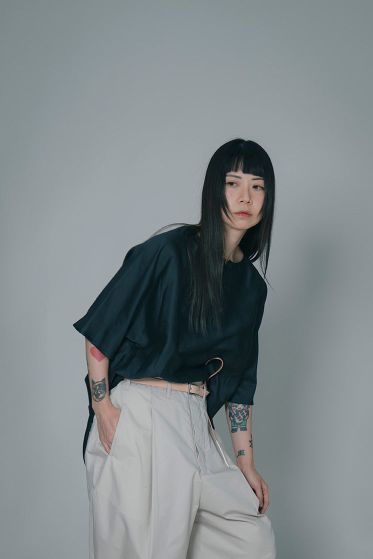 The Satin Top - Ink