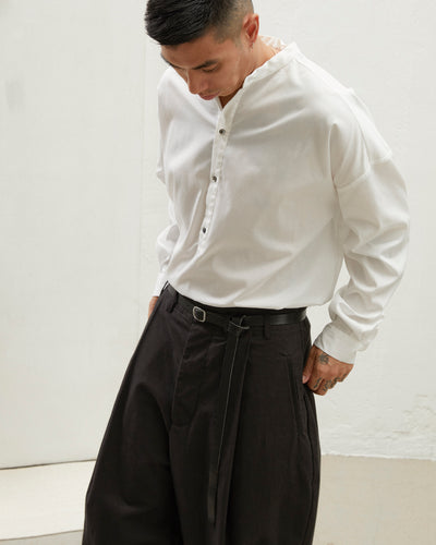 The Henry Neck Shirt - White