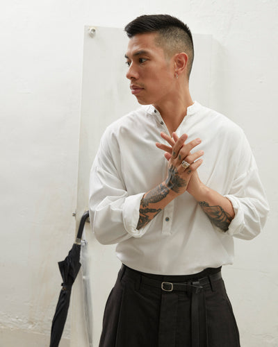 The Henry Neck Shirt - White